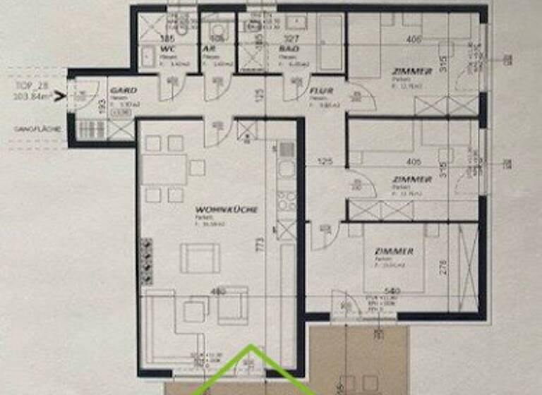 Wohnung zum Kauf 390.000 € 4 Zimmer 104 m² Pixendorf 3451