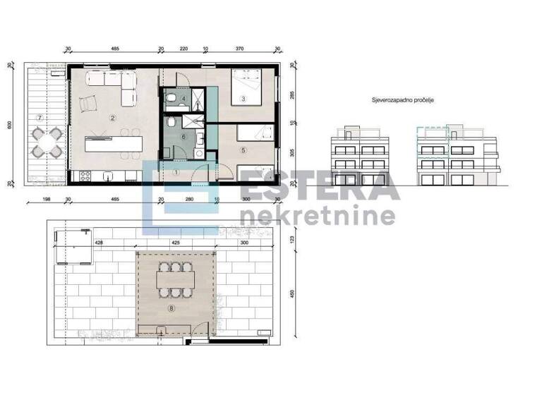Wohnung zum Kauf 516.545 € 2 Zimmer 87 m² 2. Geschoss Povljana