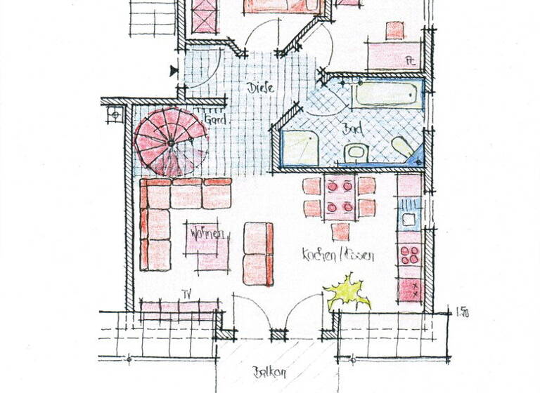 Wohnung zur Miete 1.220 € 4 Zimmer 103 m² 2. Geschoss frei ab sofort Reichsdorfstraße 5 Sennfeld 97526