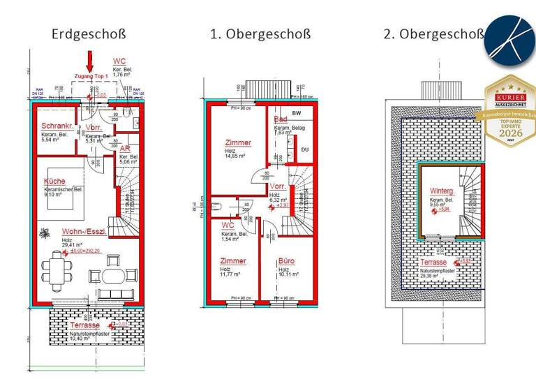 Doppelhaushälfte zum Kauf - Erstbezug 519.000 € 5 Zimmer 118,2 m² Teufelhof St. Pölten 3100