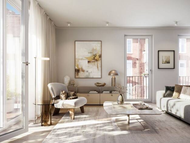 Wohnung zum Kauf - Neubau 649.000 € 2 Zimmer 48,5 m² 2. Geschoss Uhlenhorst Hamburg 22085