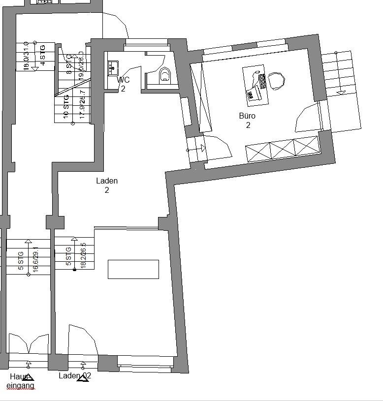 Ladenfläche zur Miete 550 € 2 Zimmer 50 m²<br/>Verkaufsfläche Graben 41 Altstadt Weimar 99423