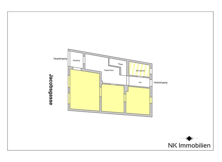 Laden zur Miete 210 € 2 Zimmer 42 m² Verkaufsfläche Jacobsgasse 19 Wurzen 04808