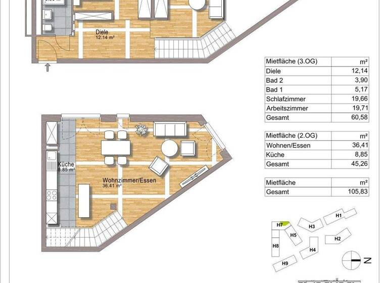 Loft zur Miete 1.390 € 2 Zimmer 105,8 m² 3. Geschoss frei ab 01.06.2026 Heinkelstraße 1 Schorndorf 73614