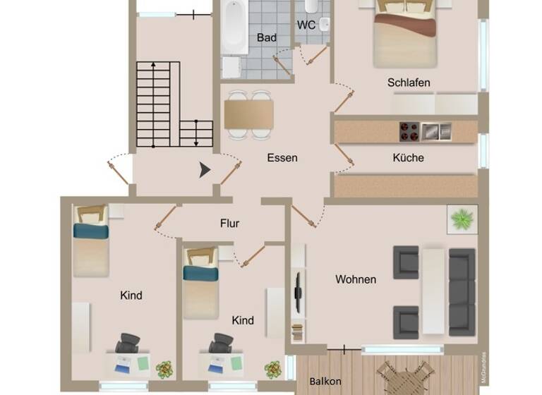Wohnung zum Kauf 293.000 € 4,5 Zimmer 101 m²<br/>Wohnfläche EG<br/>Geschoss Gailingen am Hochrhein 78262
