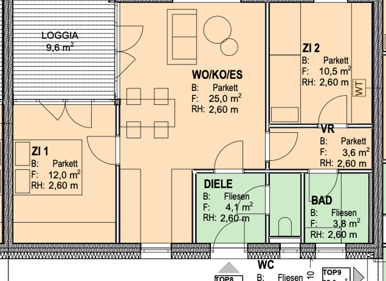 Wohnung zum Kauf - Erstbezug 239.410 € 3 Zimmer 70,3 m² 1. Geschoss Frohnleiten 8130