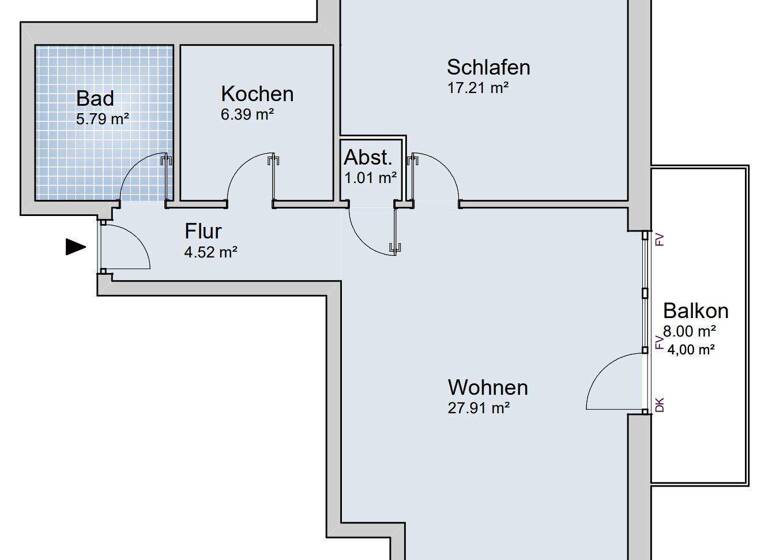Wohnung zum Kauf 135.000 € 2 Zimmer 67,6 m² 2. Geschoss Krebsförden Schwerin 19061