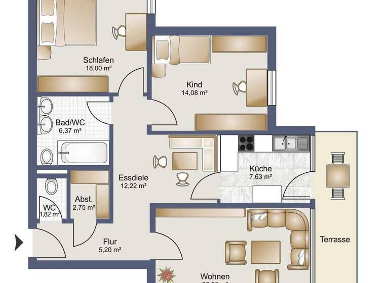 Wohnung zum Kauf 289.000 € 3 Zimmer 97 m² Auggen 79424