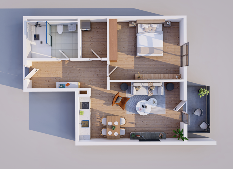 Wohnung zum Kauf provisionsfrei 329.500 € 2 Zimmer 64,8 m² frei ab sofort Metzendorfer Weg 9 Eißendorf Hamburg 21077