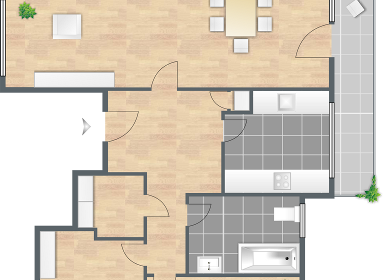 Wohnung zur Miete nur mit Wohnberechtigungsschein 387 € 3 Zimmer 76,4 m² 3. Geschoss Irisstr. 14 Barmen Wuppertal 42283
