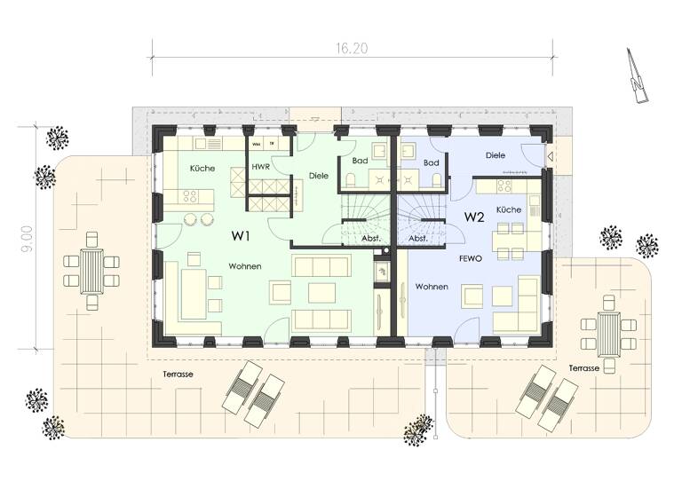Doppelhaushälfte zum Kauf provisionsfrei 900.000 € 4 Zimmer 161 m²<br/>Wohnfläche 1.110 m²<br/>Grundstück Lung Jaat 1 Utersum 25938