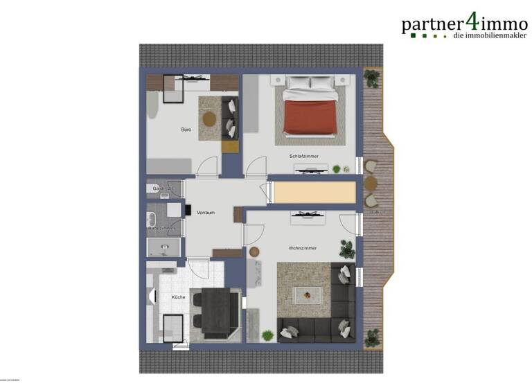 Wohnung zum Kauf 389.000 € 3 Zimmer 80 m² 2. Geschoss Fügen 6263