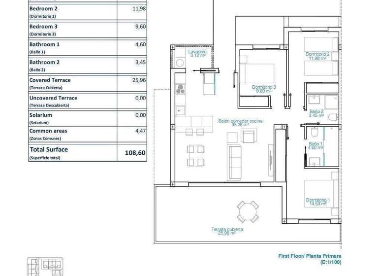 Studio zum Kauf provisionsfrei 398.900 € 4 Zimmer 81 m² Calle Salar Torre de la Horadada 03191