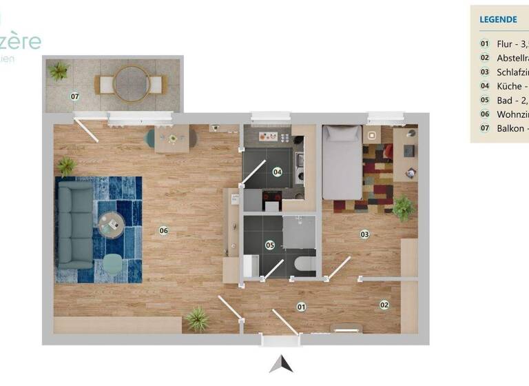 Wohnung zum Kauf 199.000 € 2 Zimmer 47 m² 3. Geschoss Spandau Berlin 13587