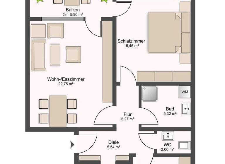 Wohnung zum Kauf 225.000 € 3 Zimmer 74,3 m² Bad Rappenau 74906
