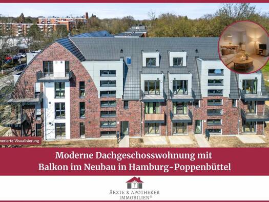 Wohnung zum Kauf - Erstbezug 459.000 € 2 Zimmer 57,3 m² Poppenbüttel Wandsbek 22399