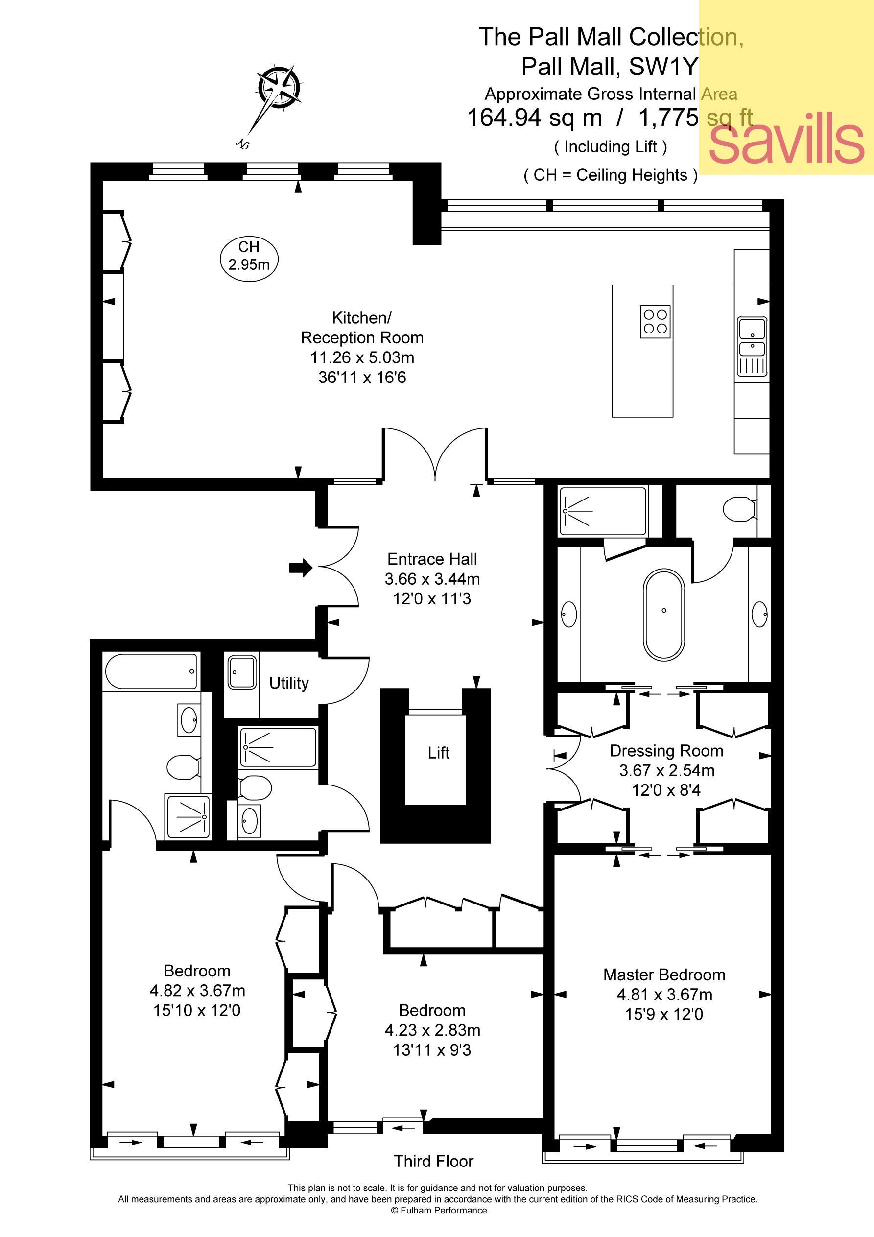 Wohnung zum Kauf provisionsfrei 6.408.180 € 4 Zimmer 164,9 m²<br/>Wohnfläche PALL MALL 42 London SW1Y 5JG