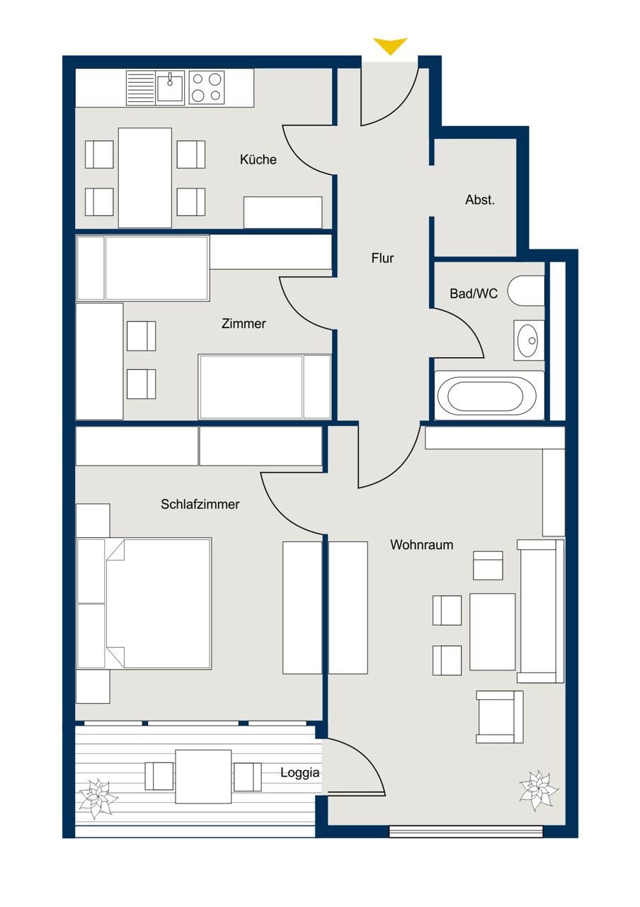 Wohnung zum Kauf 399.000 € 2,5 Zimmer 68,4 m²<br/>Wohnfläche Dülferstrasse 14 Hasenbergl-Lerchenau Ost München 80933