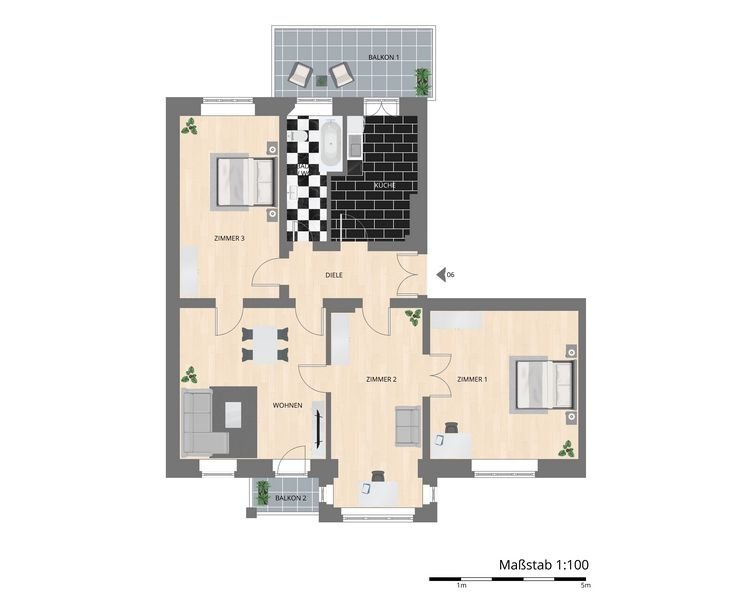 Wohnung zur Miete 800 € 4 Zimmer 117,6 m²<br/>Wohnfläche ab sofort<br/>Verfügbarkeit Klarenthaler Straße 1 Rheingauviertel Wiesbaden 65197