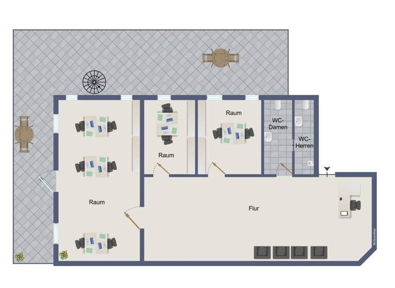 Bürofläche zur Miete 2.250 € 277 m² Bürofläche Innenstadt Pforzheim 75172