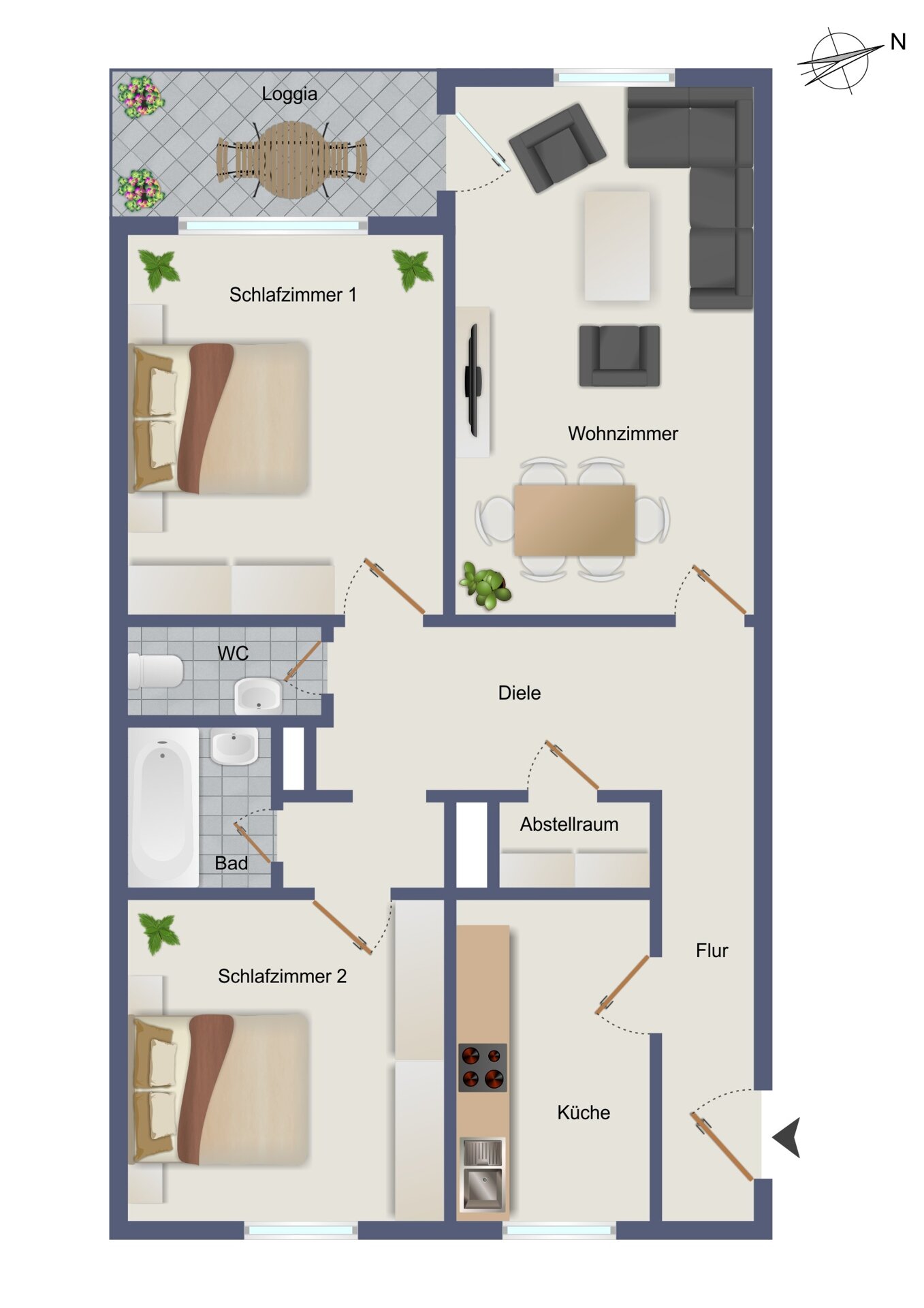 Wohnung zum Kauf 249.000 € 3 Zimmer 76,2 m²<br/>Wohnfläche Billstedt Hamburg / Billstedt 22119