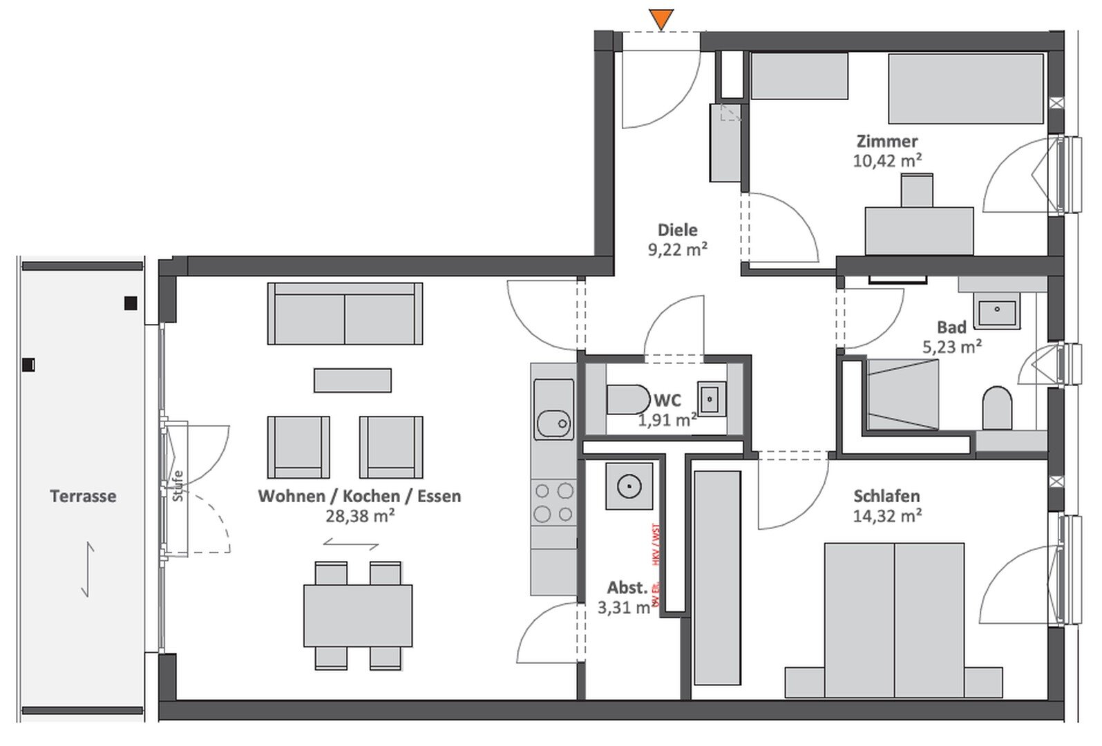 Wohnung zur Miete 1.495 € 3 Zimmer 77,6 m²<br/>Wohnfläche Rudow Berlin 12355