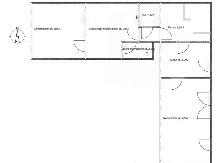 Wohnung zur Miete 450 € 3 Zimmer 65 m² 1. Geschoss frei ab sofort Schuckenbaum Leopoldshöhe 33818