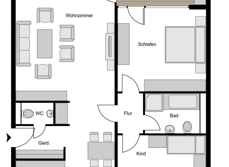 Wohnung zum Kauf 135.000 € 3,5 Zimmer 85 m²<br/>Wohnfläche 3.<br/>Geschoss Querenburg Bochum 44801