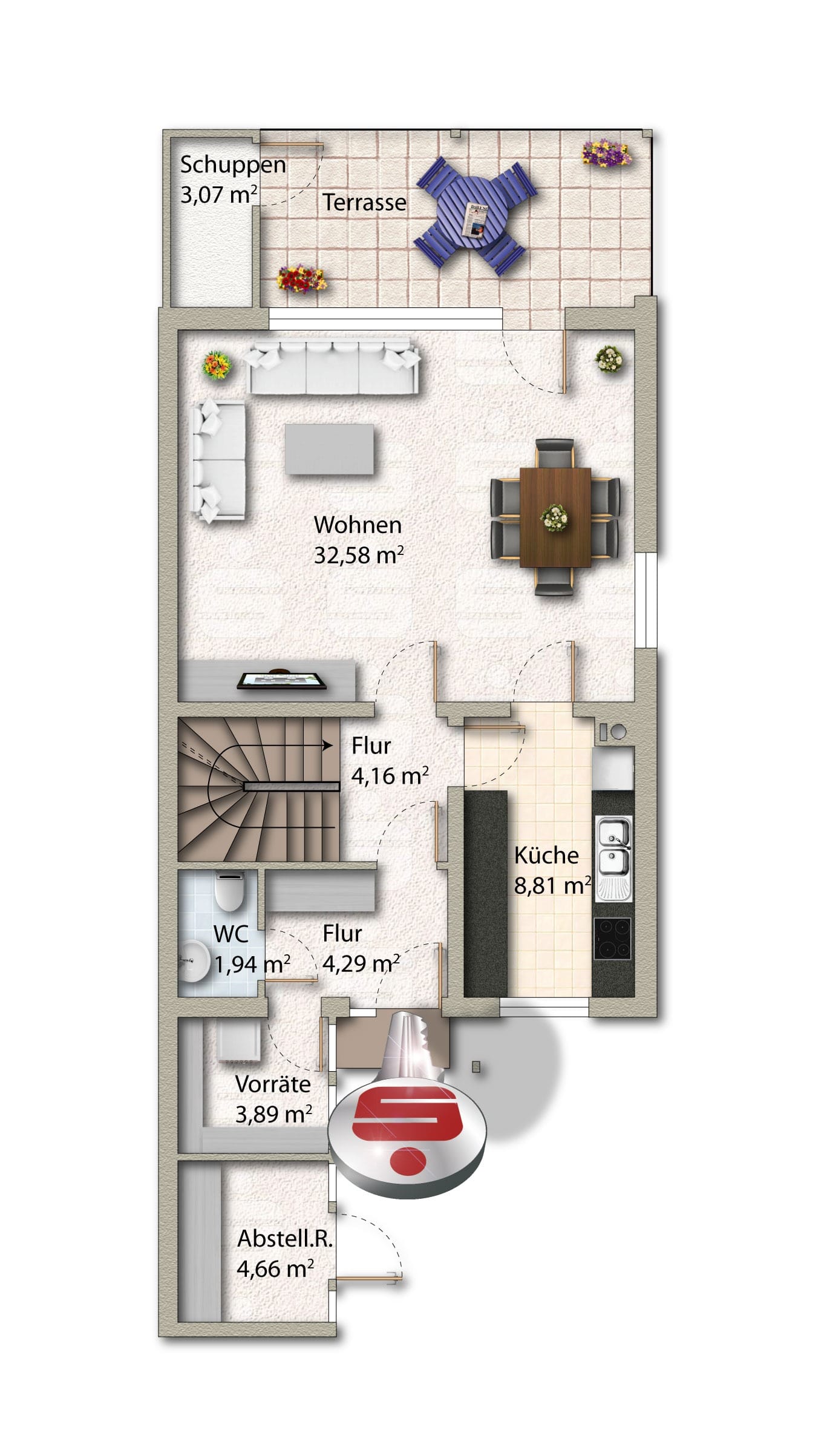 Reihenendhaus zum Kauf 279.000 € 5 Zimmer 126,6 m²<br/>Wohnfläche 371,5 m²<br/>Grundstück Brinkum Stuhr 28816