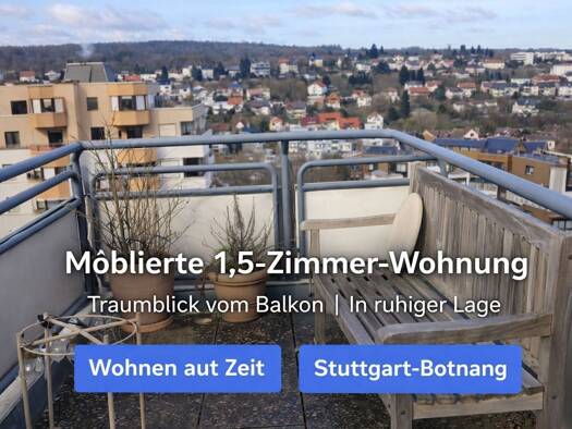 Studio zur Miete auf Zeit 1.160 € 1 Zimmer 50 m² frei ab sofort Gustav-Mahler-Straße 0 Botnang Stuttgart - Botnang 70195