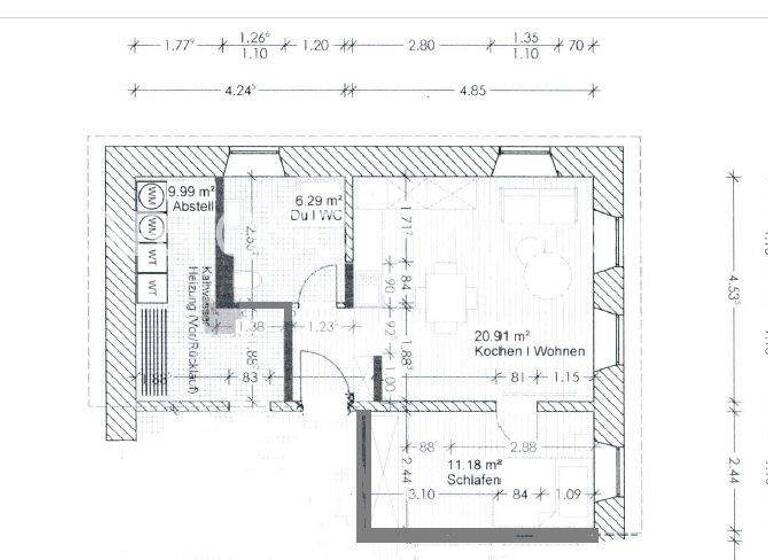 Wohnung zur Miete 350 € 2 Zimmer 41 m² 2. Geschoss Wannbach Pretzfeld / Wannbach 91362