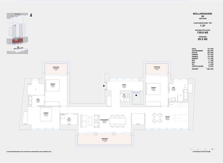 WG-Zimmer zur Miete - Erstbezug 3.341 € 4 Zimmer 140 m² Wien 1060