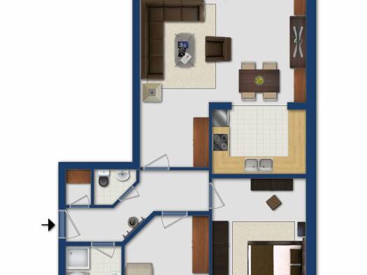 Wohnung zum Kauf als Kapitalanlage geeignet 99.250 € 3 Zimmer 75,5 m² Domblick 4, WE 5, 39175 Gerwisch Gerwisch Biederitz 39175