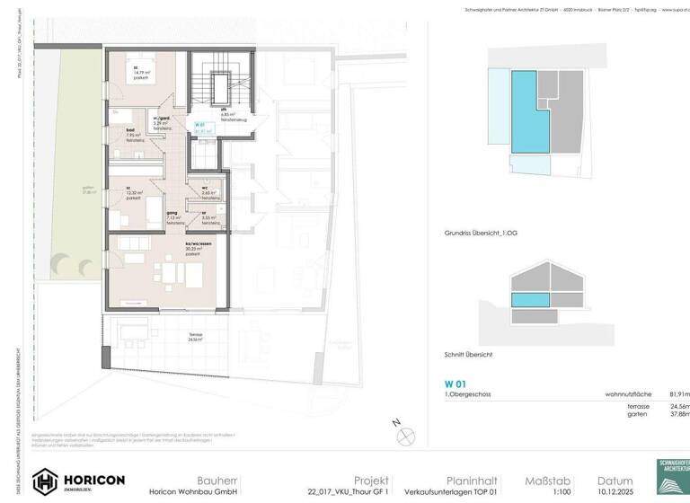 Wohnung zum Kauf - Erstbezug 739.700 € 3 Zimmer 81,9 m² 1. Geschoss Thaur 6065