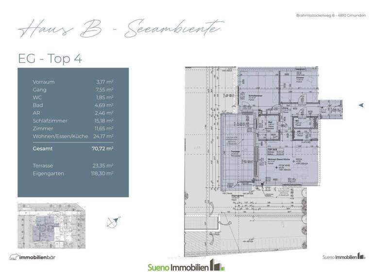 Wohnung zum Kauf - Erstbezug 520.000 € 2 Zimmer 70,7 m² Gmunden 4810