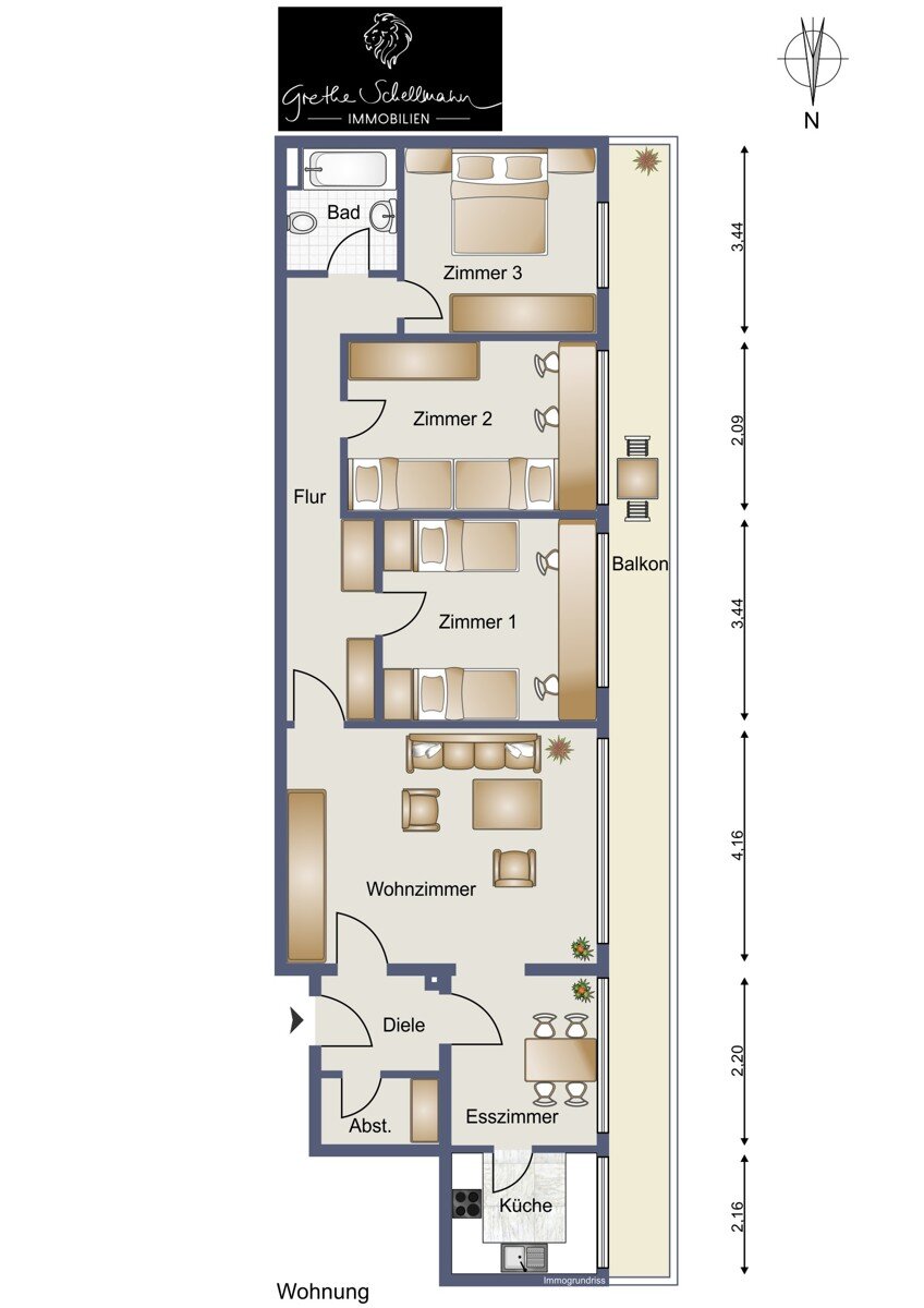 Wohnung zum Kauf 297.000 € 4,5 Zimmer 122,5 m²<br/>Wohnfläche 7.<br/>Geschoss Lindleinsmühle Würzburg 97078