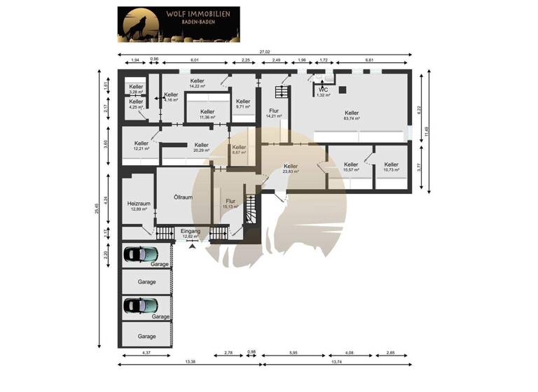 Mehrfamilienhaus zum Kauf als Kapitalanlage geeignet 1.740.000 € 25 Zimmer 1.048,5 m² 2.368 m² Grundstück Maxau Karlsruhe 76187