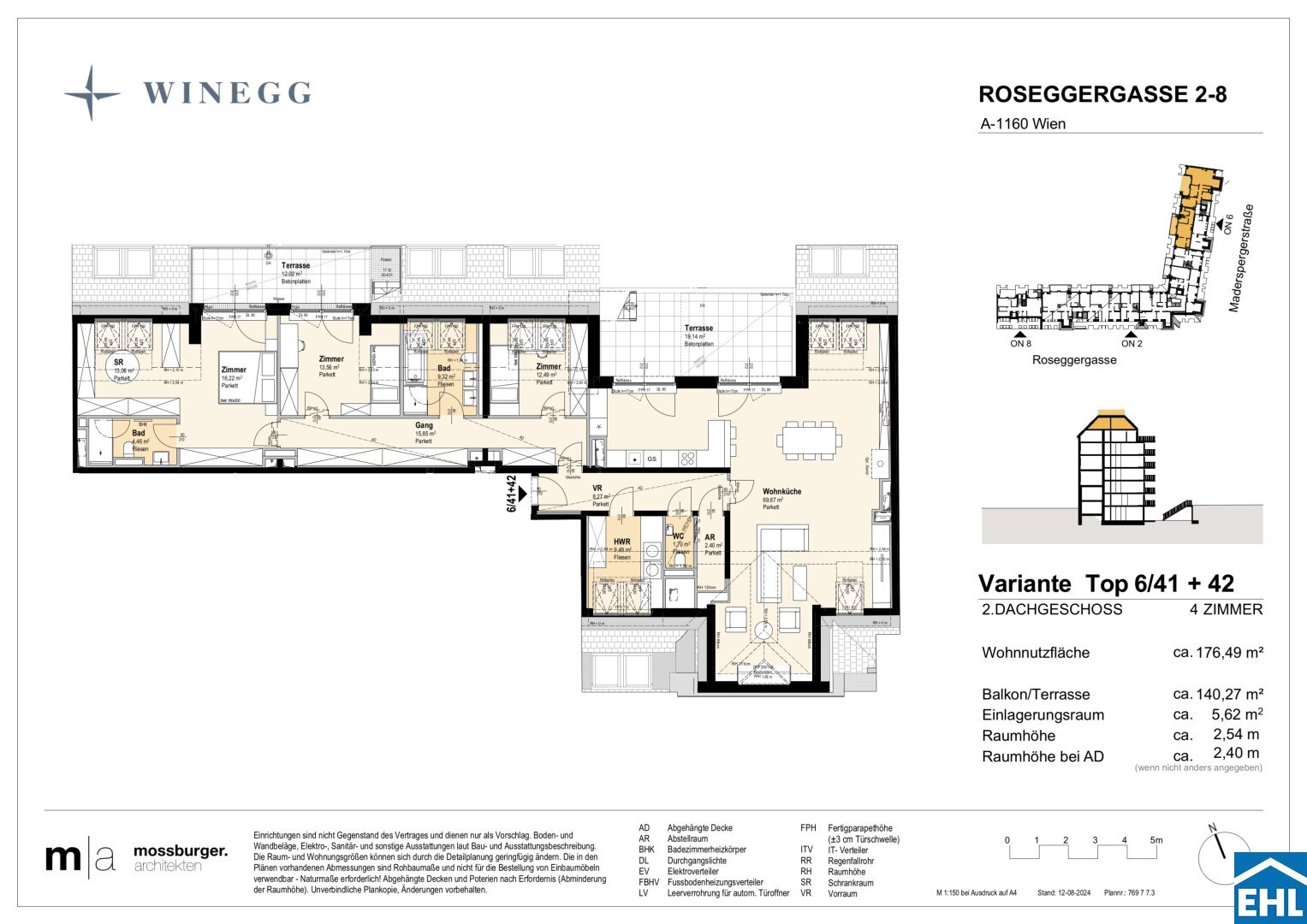 Wohnung zum Kauf 1.510.000 € 4 Zimmer 176,5 m²<br/>Wohnfläche Roseggergasse Wien 1160