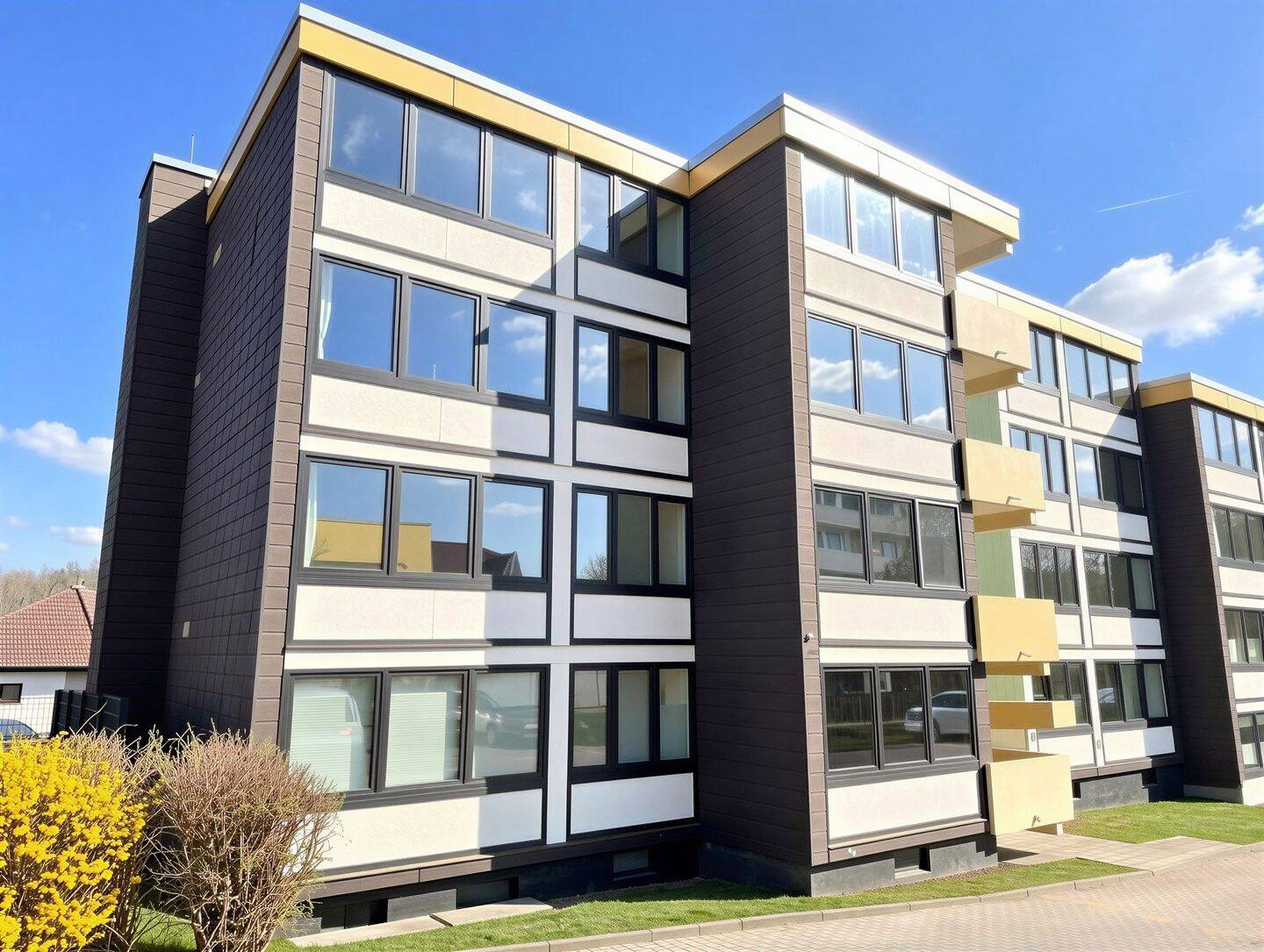 Immobilie in Fuldabrück - Attraktive 2-Zimmer-Eigentumswohnung mit Balkon und Fernblick in Fuldabrück Bergshausen - Bild 1