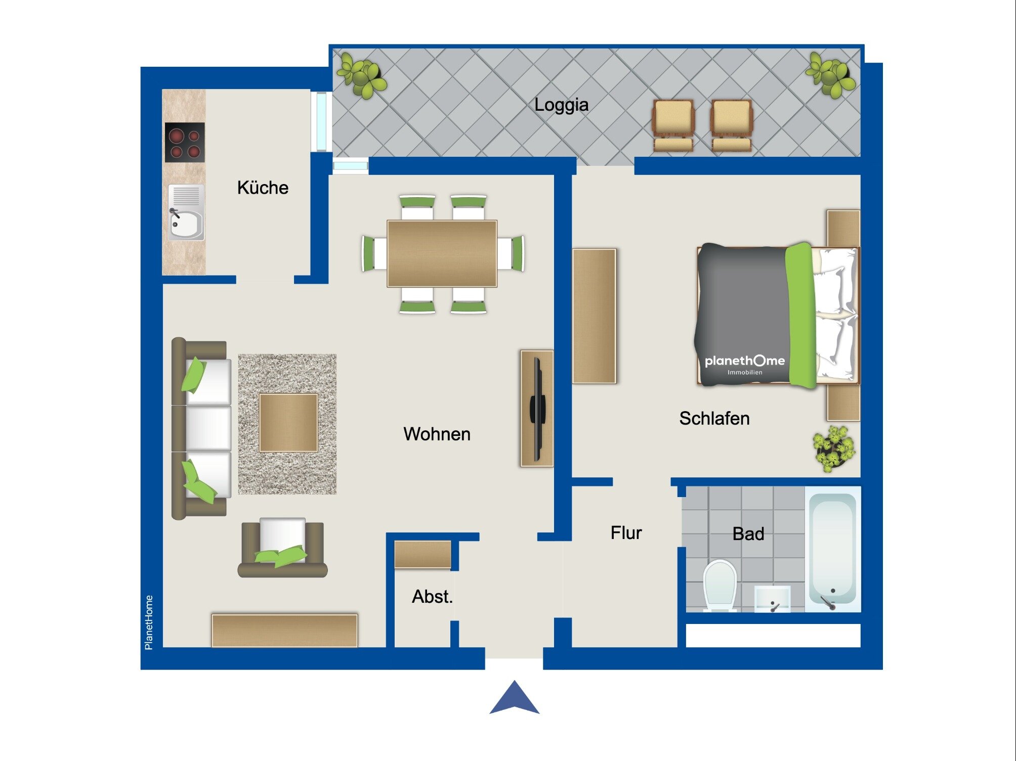 Wohnung zum Kauf 95.000 € 2 Zimmer 59,5 m²<br/>Wohnfläche 16.<br/>Geschoss Dietzenbach Dietzenbach 63128