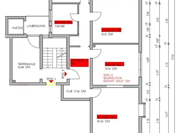 Wohnung zur Miete 1.350 € 3 Zimmer 109 m² 2. Geschoss Tettnang 88069