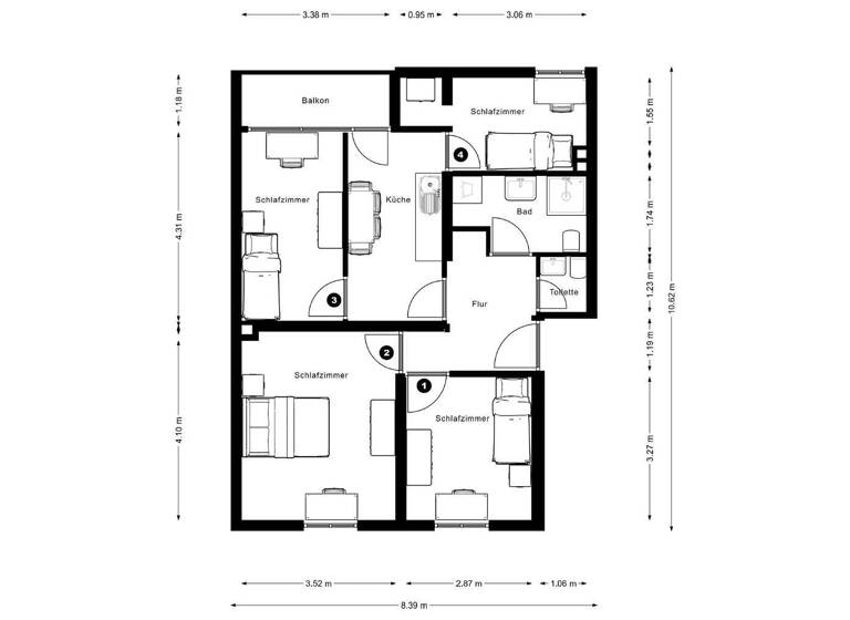 WG-Zimmer zur Miete 490 € 1 Zimmer 30 m² 3. Geschoss frei ab sofort Albert-Blank-Straße 28A Sindlingen Frankfurt am Main 65931