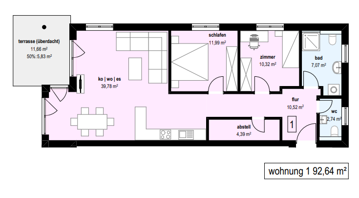 Wohnung zum Kauf provisionsfrei 414.100 € 3,5 Zimmer 92,6 m²<br/>Wohnfläche EG<br/>Geschoss Raiffeisenstrasse 6 Äpfingen Maselheim 88437