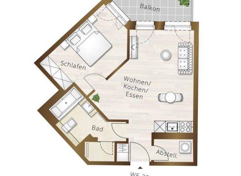 Wohnung zur Miete 1.365 € 2 Zimmer 50 m² 5. Geschoss frei ab sofort Waldstraße 2a Zentrum-Nordwest Leipzig 04105