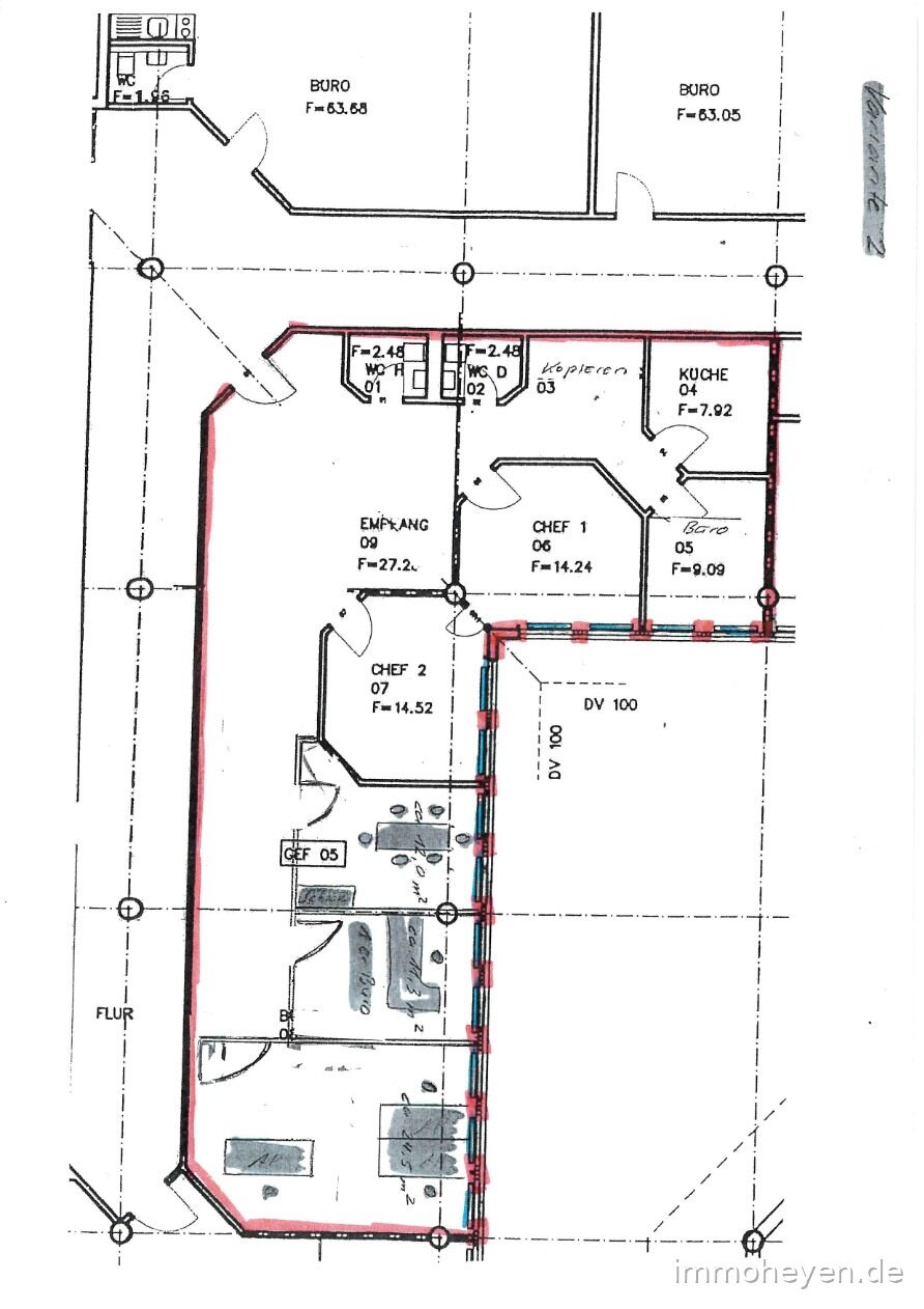 Praxis zur Miete 1.750 € 6 Zimmer 175 m²<br/>Bürofläche Wangen Wangen 88239