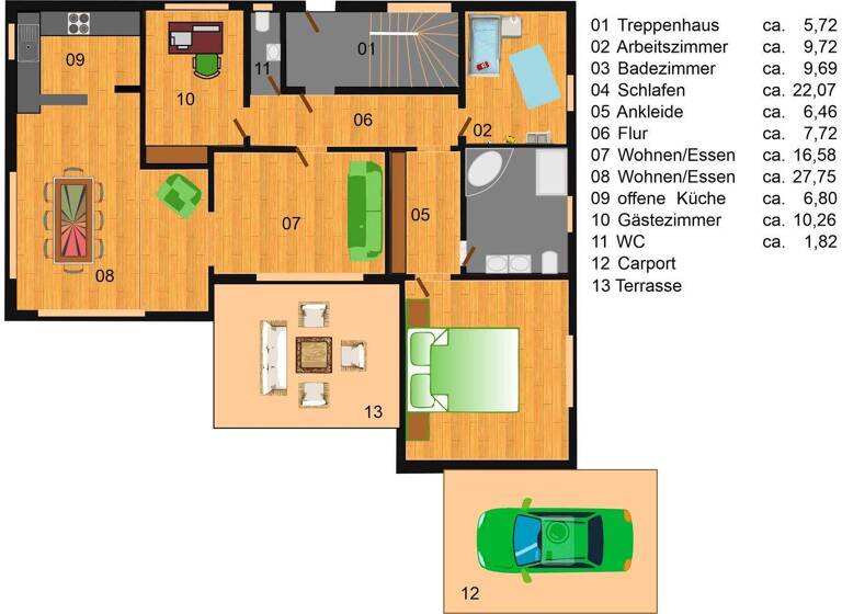 Terrassenwohnung zur Miete 1.780 € 4 Zimmer 123 m² 2 Geschosse frei ab sofort Moosburg 85368