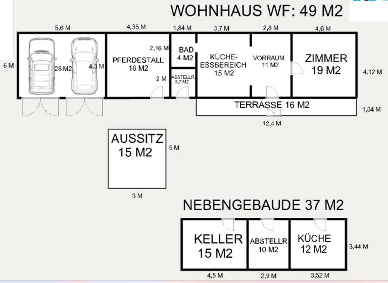Bauernhaus zum Kauf 31.000 € 1 Zimmer 49 m² 1.950 m² Grundstück im Aussenbereich Kiskorös 6200