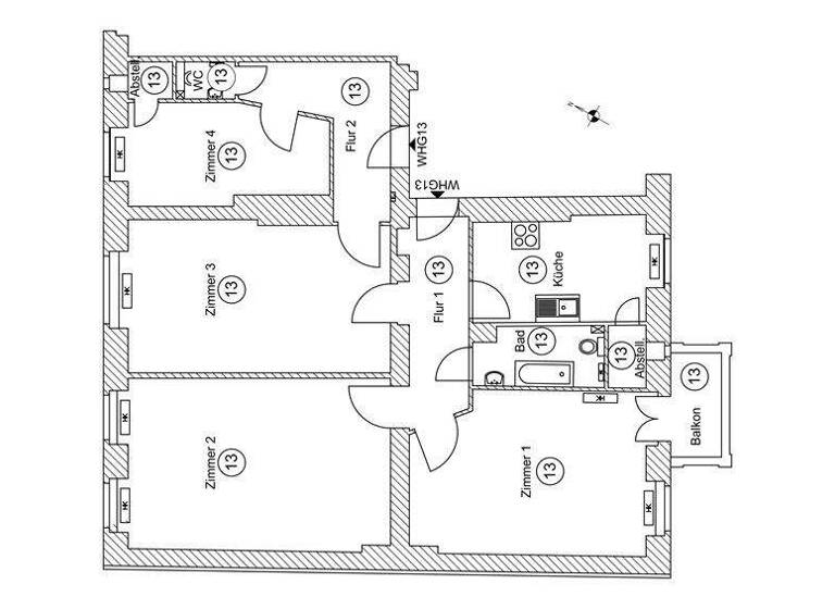 Wohnung zum Kauf 375.000 € 4 Zimmer 98,5 m² 1. Geschoss Stephanstr. 31 Steglitz Berlin 12167