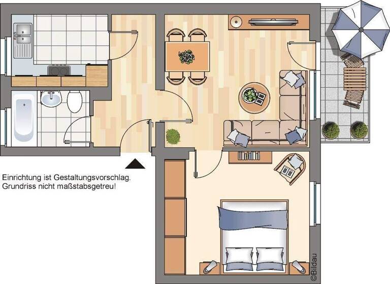 Wohnung zur Miete 399 € 2 Zimmer 44,4 m² 2. Geschoss frei ab 20.05.2026 Vennheidestraße 5b Süd Recklinghausen 45663