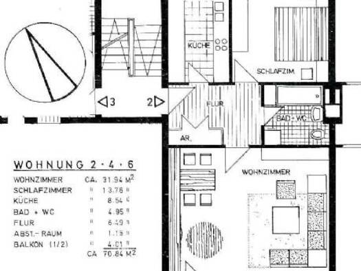 Wohnung zur Miete 715 € 2 Zimmer 70 m² Geschoss 4/5 frei ab 01.03.2026 Äußere Cramer-Klett-Str. 11 Gärten b Wöhrd Nürnberg 90489